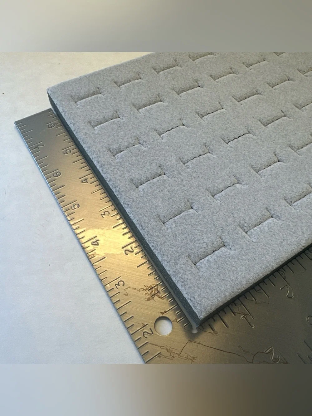 4 Pack 36 Slot Ring Foam Jewelry Display 1/2 Half Size Tray Insert Grey Gray Pad